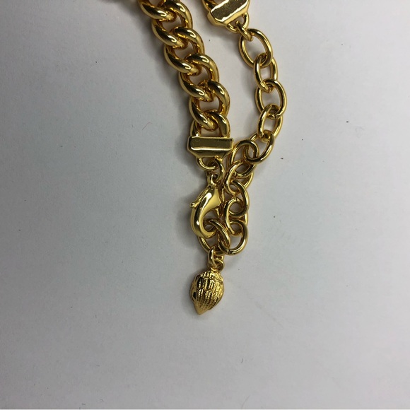 Kurt Geiger London Rainbow Multicolor Crystals Eagle Head Necklace Gold Tone - Picture 9 of 11